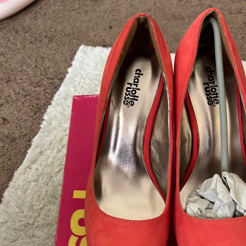 Women’s Wedges Color:Coral Size:6